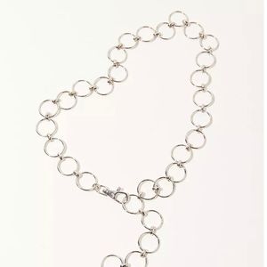 BRAND NEW!!! Silver circle chain belt